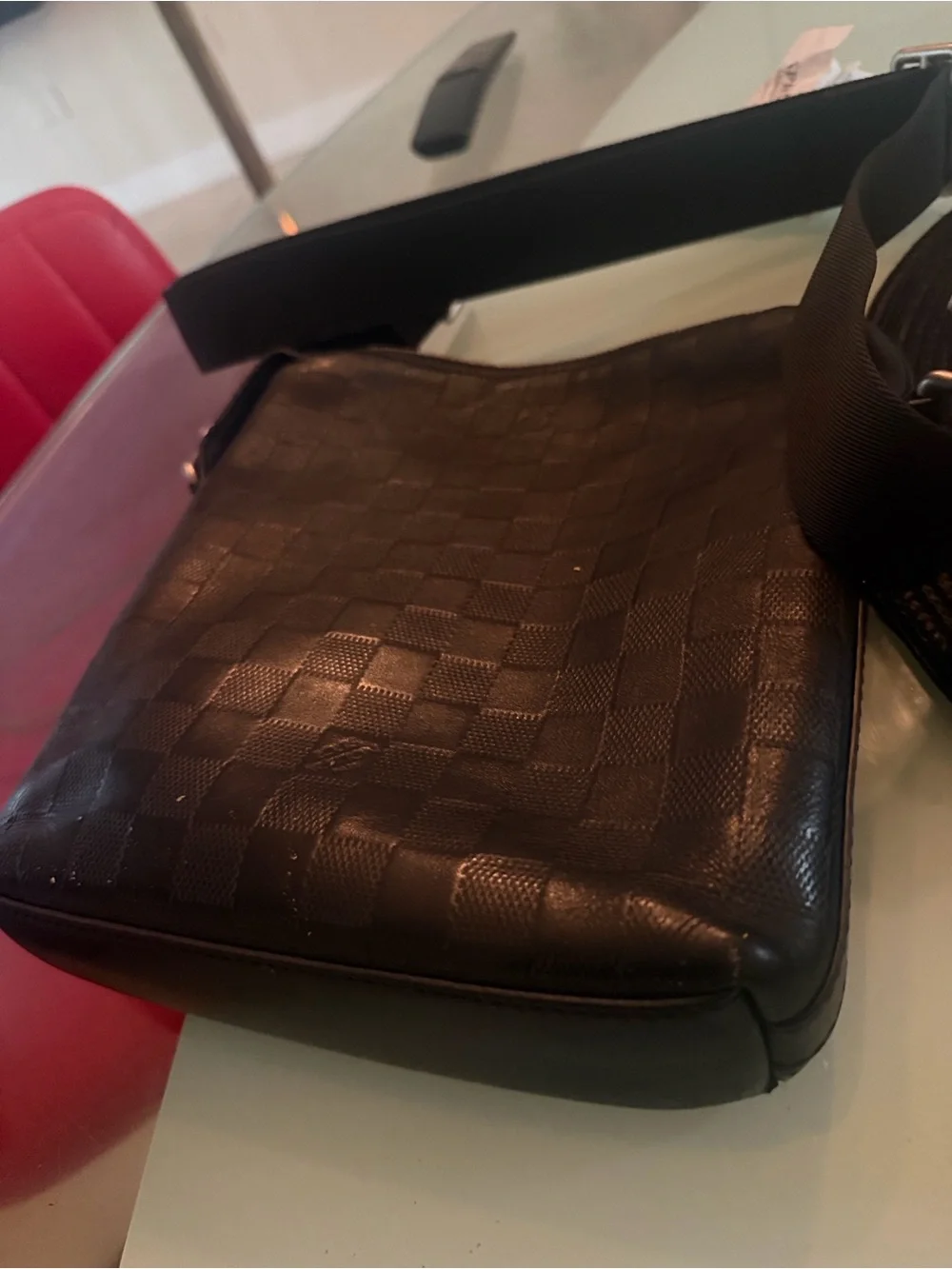 Black Men's Crossbody Bag - Brand Not Visible